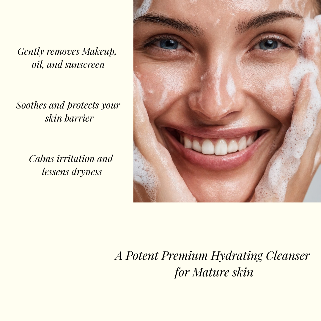 HydraProtect Creamy Foaming Cleanser | Gentle Hydration for Sensitive & Mature Skin